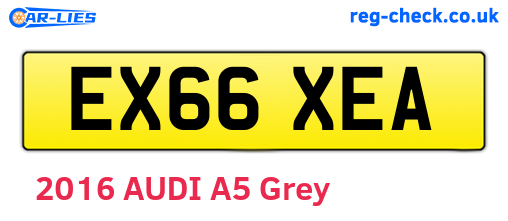 EX66XEA are the vehicle registration plates.