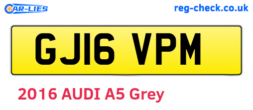 GJ16VPM are the vehicle registration plates.