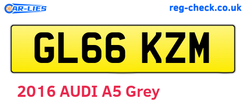 GL66KZM are the vehicle registration plates.