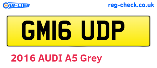 GM16UDP are the vehicle registration plates.