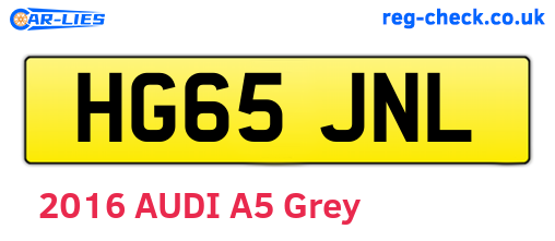 HG65JNL are the vehicle registration plates.
