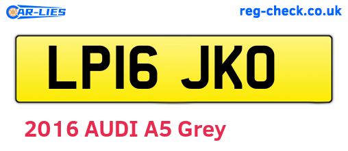 LP16JKO are the vehicle registration plates.