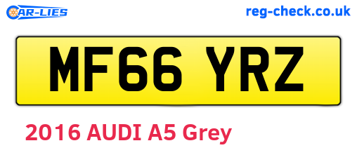 MF66YRZ are the vehicle registration plates.