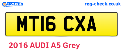 MT16CXA are the vehicle registration plates.