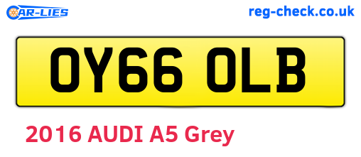 OY66OLB are the vehicle registration plates.