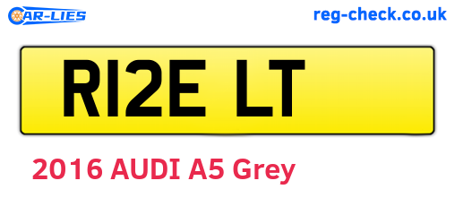 R12ELT are the vehicle registration plates.