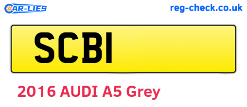 SCB1 are the vehicle registration plates.