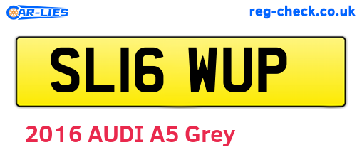 SL16WUP are the vehicle registration plates.
