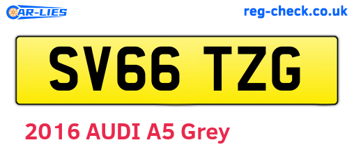 SV66TZG are the vehicle registration plates.