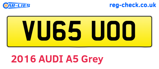 VU65UOO are the vehicle registration plates.