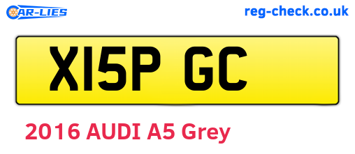 X15PGC are the vehicle registration plates.
