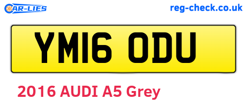 YM16ODU are the vehicle registration plates.