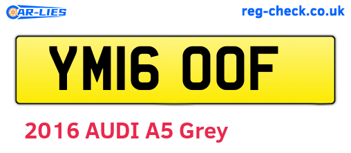 YM16OOF are the vehicle registration plates.