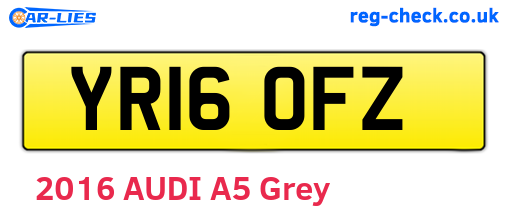 YR16OFZ are the vehicle registration plates.
