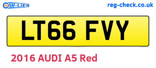LT66FVY are the vehicle registration plates.