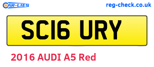 SC16URY are the vehicle registration plates.