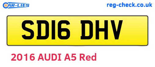 SD16DHV are the vehicle registration plates.