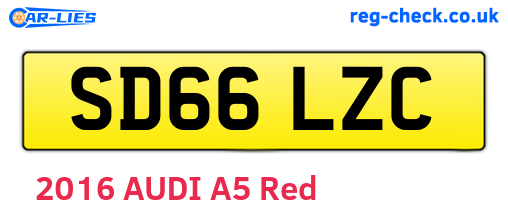 SD66LZC are the vehicle registration plates.