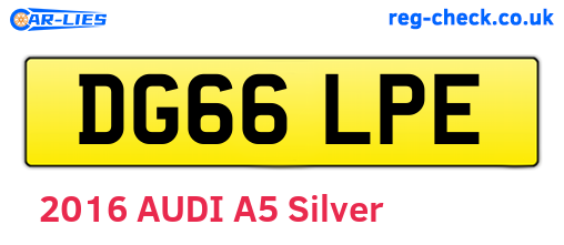 DG66LPE are the vehicle registration plates.