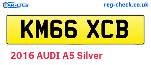 KM66XCB are the vehicle registration plates.