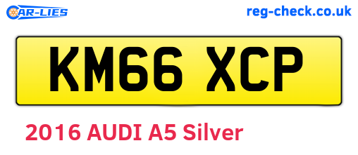KM66XCP are the vehicle registration plates.