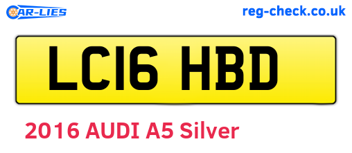 LC16HBD are the vehicle registration plates.