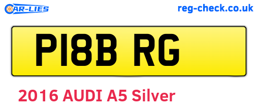 P18BRG are the vehicle registration plates.