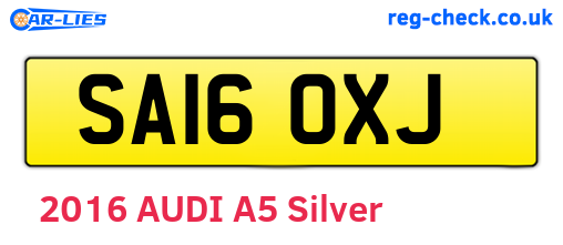 SA16OXJ are the vehicle registration plates.