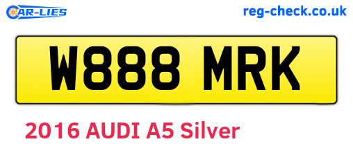 W888MRK are the vehicle registration plates.