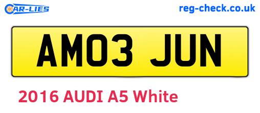 AM03JUN are the vehicle registration plates.