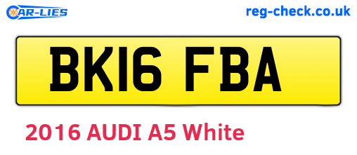 BK16FBA are the vehicle registration plates.