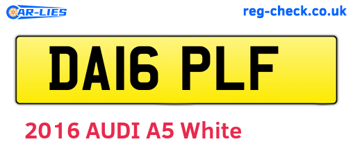 DA16PLF are the vehicle registration plates.