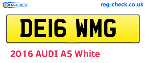 DE16WMG are the vehicle registration plates.
