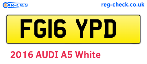 FG16YPD are the vehicle registration plates.