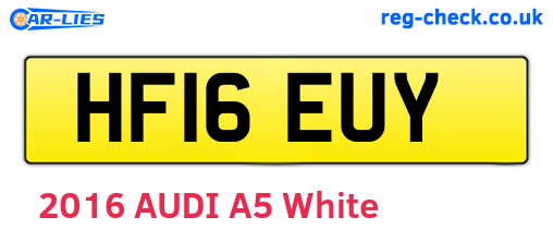 HF16EUY are the vehicle registration plates.