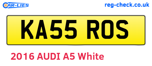 KA55ROS are the vehicle registration plates.