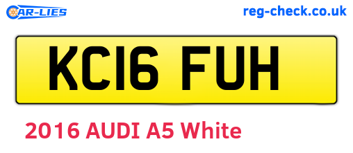KC16FUH are the vehicle registration plates.