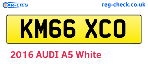 KM66XCO are the vehicle registration plates.