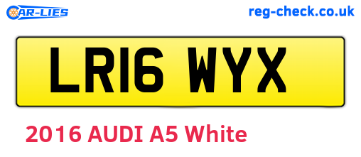 LR16WYX are the vehicle registration plates.