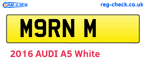 M9RNM are the vehicle registration plates.