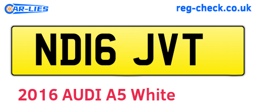 ND16JVT are the vehicle registration plates.