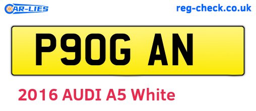 P90GAN are the vehicle registration plates.