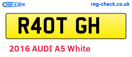 R40TGH are the vehicle registration plates.