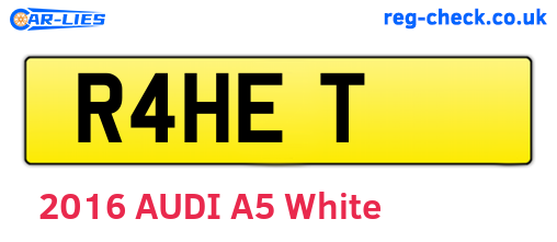 R4HET are the vehicle registration plates.