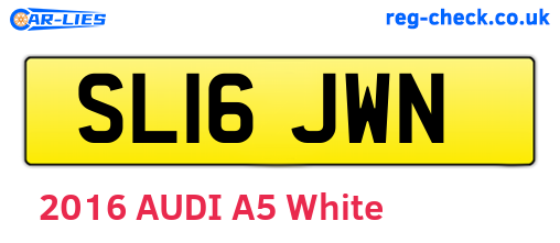 SL16JWN are the vehicle registration plates.