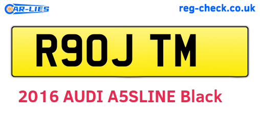 R90JTM are the vehicle registration plates.