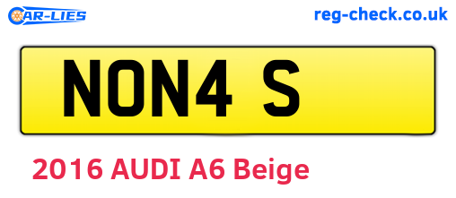 NON4S are the vehicle registration plates.