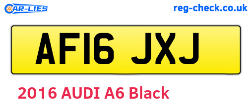 AF16JXJ are the vehicle registration plates.