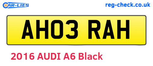 AH03RAH are the vehicle registration plates.