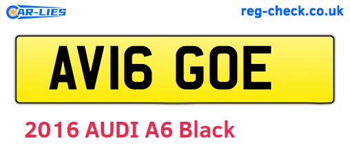AV16GOE are the vehicle registration plates.